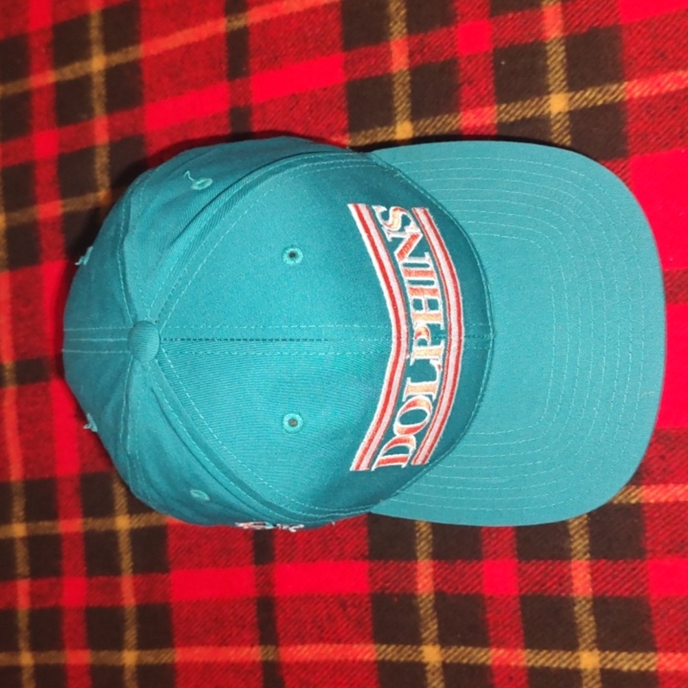 Vtg ANNCO NFL Miami Dolphins Embroidered Logo Snapback Hat Cap Men's
